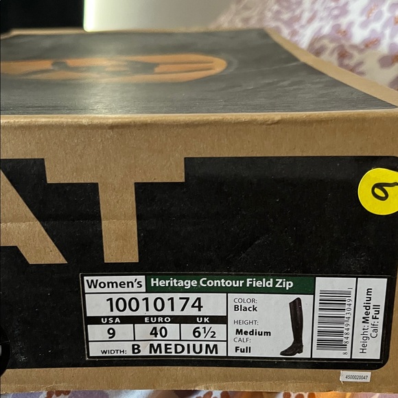 Ariat women’s Black Leather Heritage Field Boots - Contour Full Zip. NWT. - Picture 4 of 6